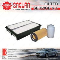 Sakura Oil Air Fuel Filter Service Kit for Kia Sportage KM 2.0L CRDi 08/07-06/10