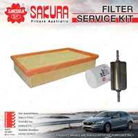 Sakura Oil Air Fuel Filter Service Kit for Ford Focus LS 2.0L Petrol 4Cyl 05-07