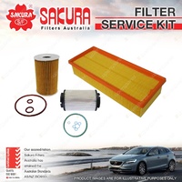 Sakura Oil Air Fuel Filter Service Kit for Skoda Octavia Scout 2.0L TDi 06-13