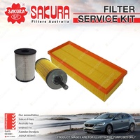 Sakura Oil Air Fuel Filter Service Kit for Audi A3 8P 2.0L TDi Turbo Diesel 4Cyl