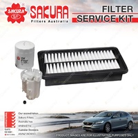 Sakura Oil Air Fuel Filter Service Kit for Mitsubishi Colt RG 1.5L 08/04-01/13