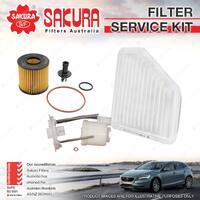 Sakura Oil Air Fuel Filter Service Kit for Toyota Aurion GSV40R 3.5L V6 06-12