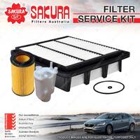 Sakura Oil Air Fuel Filter Service Kit for Hyundai Sonata NF 3.3L V6 07/05-04/10