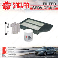 Sakura Oil Air Fuel Filter Service Kit for Honda Jazz GD 1.3L 1.5L Petrol 06-08