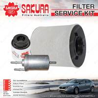 Sakura Oil Air Fuel Filter Service Kit for Skoda Fabia 5J 1.4L TSi 06/12-06/15