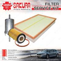 Sakura Oil Air Fuel Filter Service Kit for Audi TT 8J 2.0L 2.5L TFSi Quattro