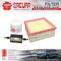 Sakura Oil Air Fuel Filter Service Kit for Ford Ecosport BK 1.5L 12/13-on