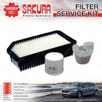 Sakura Oil Air Fuel Filter Service Kit for Hyundai i20 PB 1.4 1.6 Petrol 4Cyl