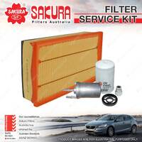 Sakura Oil Air Fuel Filter Service Kit for Volkswagen Amarok 2H 2.0L TFSi 12-15