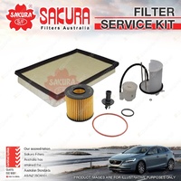 Sakura Oil Air Fuel Filter Service Kit for Toyota Rav4 ASA44R 2.5L 02/13-on