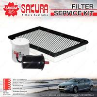 Sakura Oil Air Fuel Filter Service Kit for Mazda 323 Astina Protege BA Petrol KF