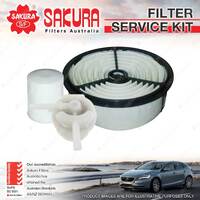 Sakura Oil Air Fuel Filter Service Kit for Toyota Tarago YR21 2.0L 08/85-1992