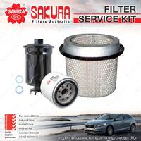 Sakura Oil Air Fuel Filter Service Kit for Mitsubishi Galant HG HH 2.0L 88-92