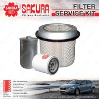 Sakura Oil Air Fuel Filter Service Kit for Mitsubishi Magna TM TN TP 2.6L 87-92