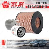 Sakura Oil Air Fuel Filter Service Kit for Toyota 4 Runner RN130 2.4L 1993-06/96