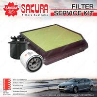 Sakura Oil Air Fuel Filter Service Kit for Honda Concerto MA2 MA3 CRX ED9 1.6L