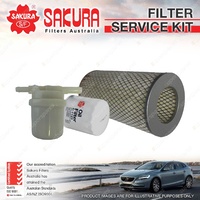 Sakura Oil Air Fuel Filter Service Kit for Toyota Hiace RZH103 RZH113 125 93-98