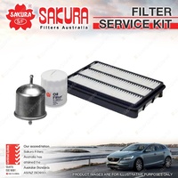 Sakura Oil Air Fuel Filter Service Kit for Holden Frontera MX Rodeo TF 2.2L