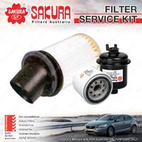 Sakura Oil Air Fuel Filter Service Kit for Honda Integra DA DC 1.8L 2.0L Petrol