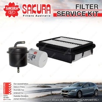 Sakura Oil Air Fuel Filter Service Kit for Suzuki Baleno SY416 1.6L 04/95-11/01