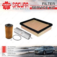 Sakura Oil Air Fuel Filter Service Kit for BMW 530i 540i E34 740iL E32 840Ci E31