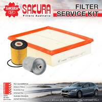 Sakura Oil Air Fuel Filter Service Kit for Volkswagen Passat 3B 2.3L V5 W8 AWD