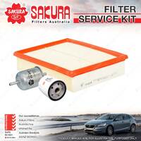 Sakura Oil Air Fuel Filter Service Kit for Holden Frontera M7 2.0L 10/95-03/99