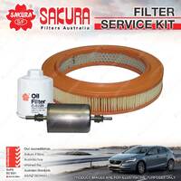 Sakura Oil Air Fuel Filter Service Kit for Seat Cordoba SE 1.6L 09/98-1999