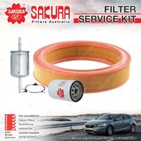 Sakura Oil Air Fuel Filter Service Kit for Volkswagen Polo 6N 1.6L 10/96-2002