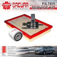 Sakura Oil Air Fuel Filter Service Kit for Jeep Grand Cherokee WJ WG 4.7L 99-01