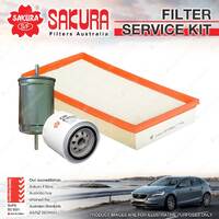 Sakura Oil Air Fuel Filter Service Kit for Volvo 850 LS LW V70 2.3 2.5 Petrol