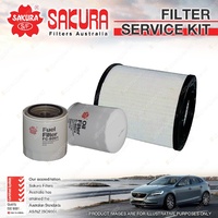 Sakura Oil Air Fuel Filter Service Kit for Ford Courier PD 2.5L D 4Cyl Diesel