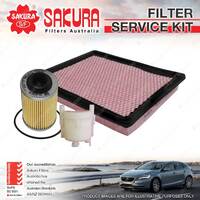 Sakura Oil Air Fuel Filter Service Kit for Holden Crewman One Tonner VZ 3.6 3.8L