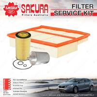 Sakura Oil Air Fuel Filter Service Kit for Mercedes Benz C240 W202 CLK320 A/C208