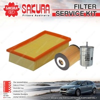 Sakura Oil Air Fuel Filter Service Kit for BMW 318i E36 1.8L 02/94-08/98