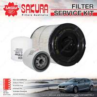 Sakura Oil Air Fuel Filter Service Kit for Isuzu NPR71 4.6L TD 08/00-01/03