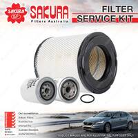 Sakura Oil Air Fuel Filter Service Kit for Toyota Dyna BU300 BU340 4.1L TD 03-04