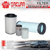 Sakura Oil Air Fuel Filter Service Kit for Hino Ranger Pro 5 FC4J 5.3L TD 03-09