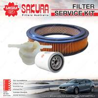 Sakura Oil Air Fuel Filter Service Kit for Toyota Coaster Bus RU18 RU19 2.0L