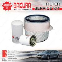 Sakura Oil Air Fuel Filter Service Kit for Nissan Cabstar F220 Urvan E23 Diesel