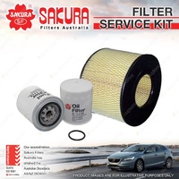 Sakura Oil Air Fuel Filter Service Kit for Toyota Coaster Bus BB50 4.1L TD 03-06