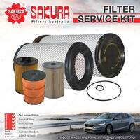 Sakura Oil Air Fuel Filter Service Kit for Nissan UD GWB4D GW400 470 13.0L 08-on