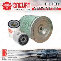 Sakura Oil Air Fuel Filter Service Kit for Isuzu NPS66 4.3L NPS71 4.6L Diesel