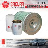 Sakura Oil Air Fuel Filter Service Kit for Nissan Cabstar SGH40X 3.5L TD 87-95