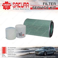 Sakura Oil Air Fuel Filter Service Kit for Isuzu NKR66 NPR66 4.3L Diesel