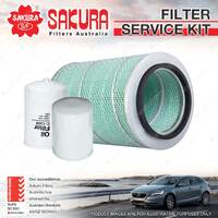 Sakura Oil Air Fuel Filter Service Kit for Hino Hawk FD3W 6.0L D 1991-1997