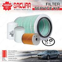 Sakura Oil Air Fuel Filter Service Kit for Hino FT16 6.0L Diesel 6Cyl 1985-1992