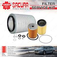 Sakura Oil Air Fuel Filter Service Kit for Hino Bus AK176 6.4L D 1986-1992