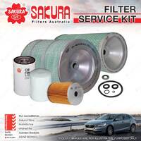 Sakura Oil Air Fuel Filter Service Kit for Hino Ranger 5Z FT1J 4WD 8.0L D 97-02