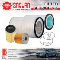 Sakura Oil Air Fuel Filter Service Kit for Hino Bus BG300 CG277 CM277 Diesel